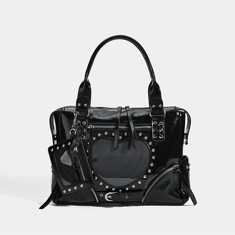 Bucket Bag Suede - Borsa Ita punk con stampa leopardata