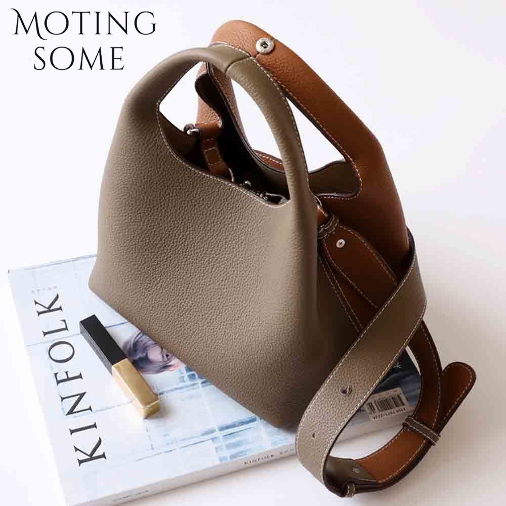 Bucket Bag Suede - Motingsome Patchwork Style Borsa a secchiello