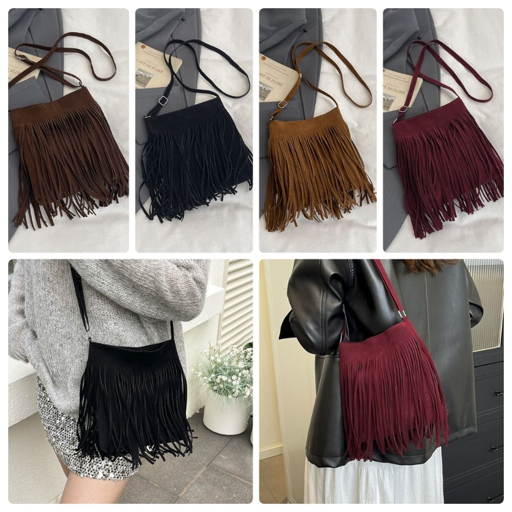 Bucket Bag Suede - Borsa a Tracolla Vintage in Pelle