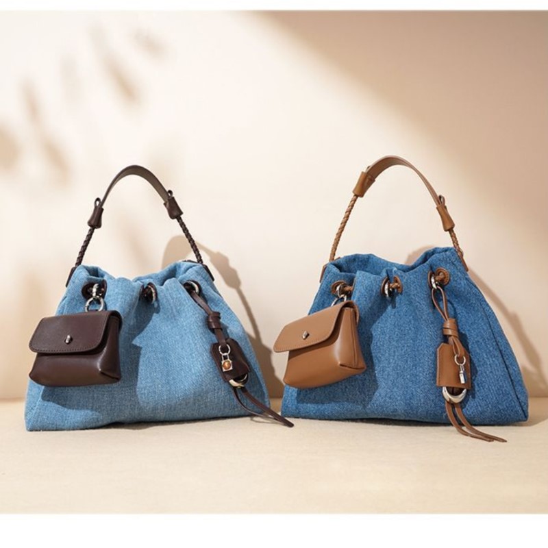 Luxury Bags Denim - JIAERDI High Street Denim Borsa a