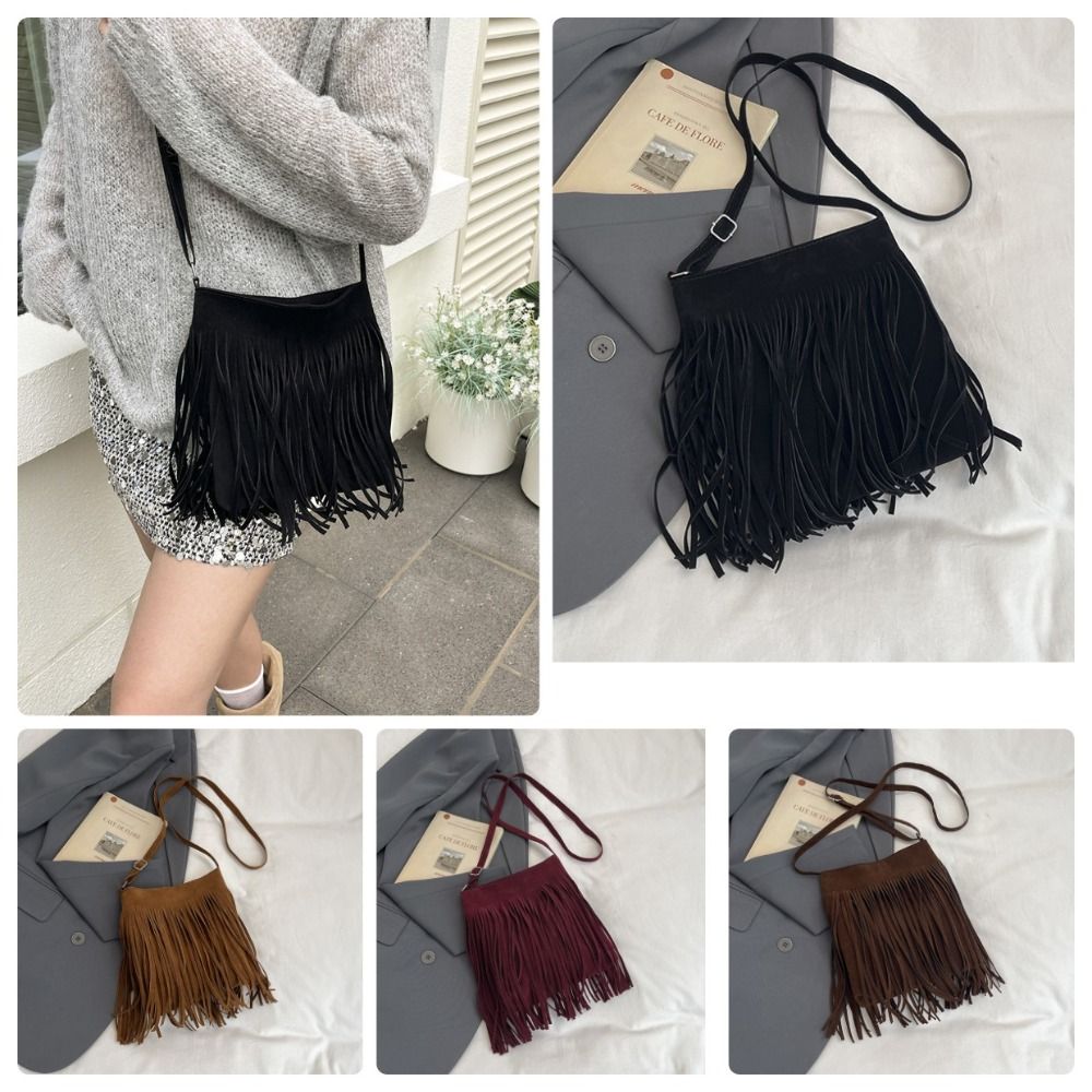 Bucket Bag Suede - Borsa a Tracolla Vintage in Pelle