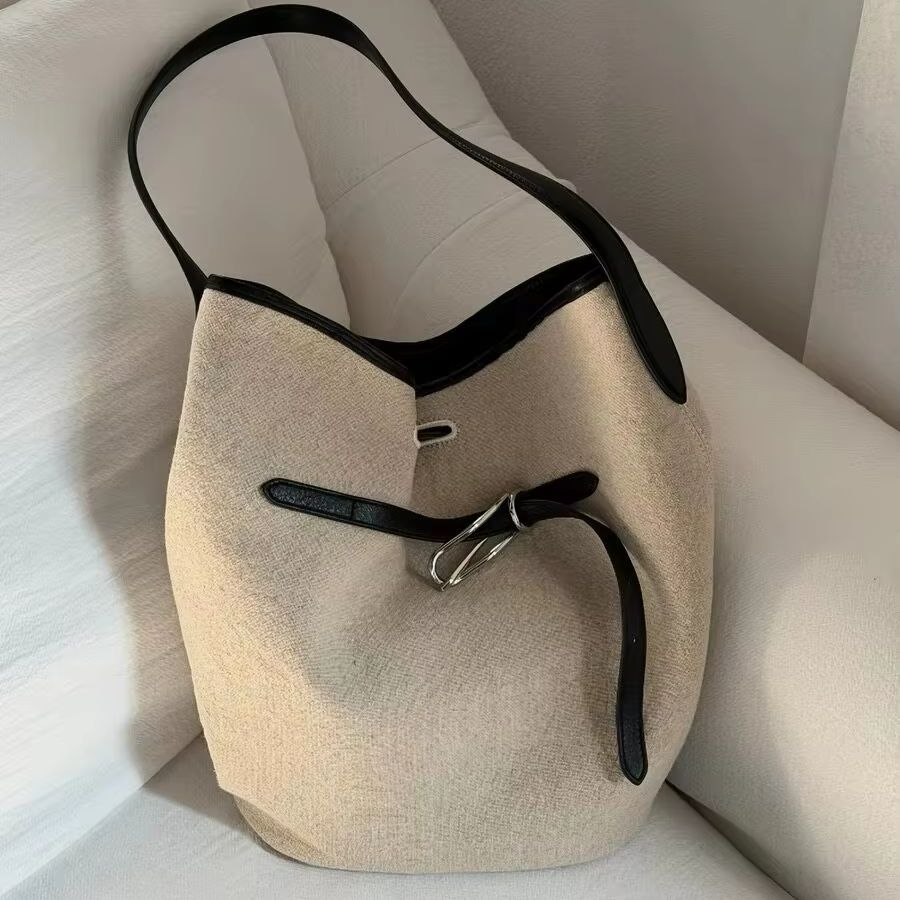 Bucket Bag Suede - Borsa a secchiello da donna in