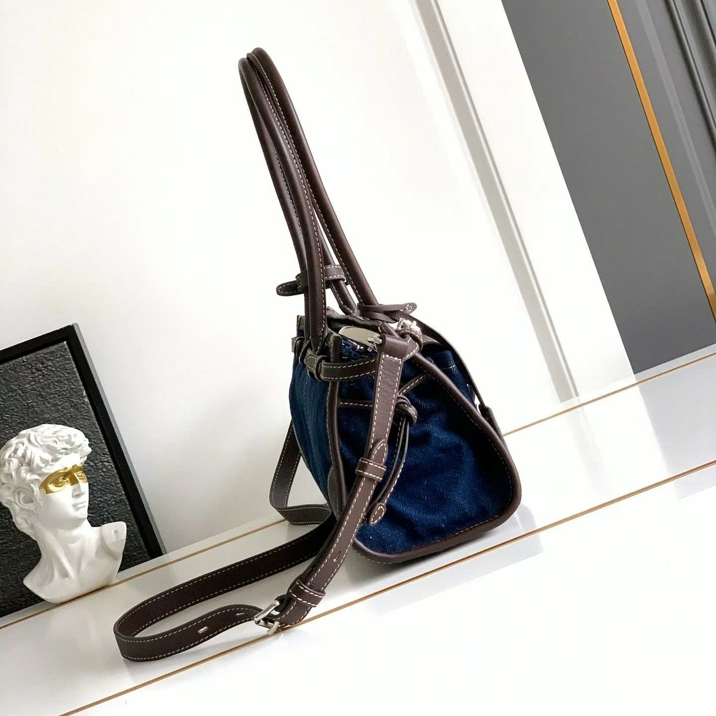 Borsa Mini Boston in Denim e P - Luxury Bags Denim recensione e prezzo