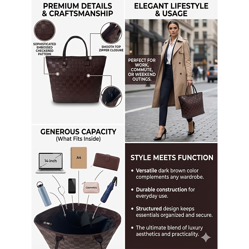 Borsa Tote da Donna in Pelle T - Luxury Quilted Bags recensione e prezzo