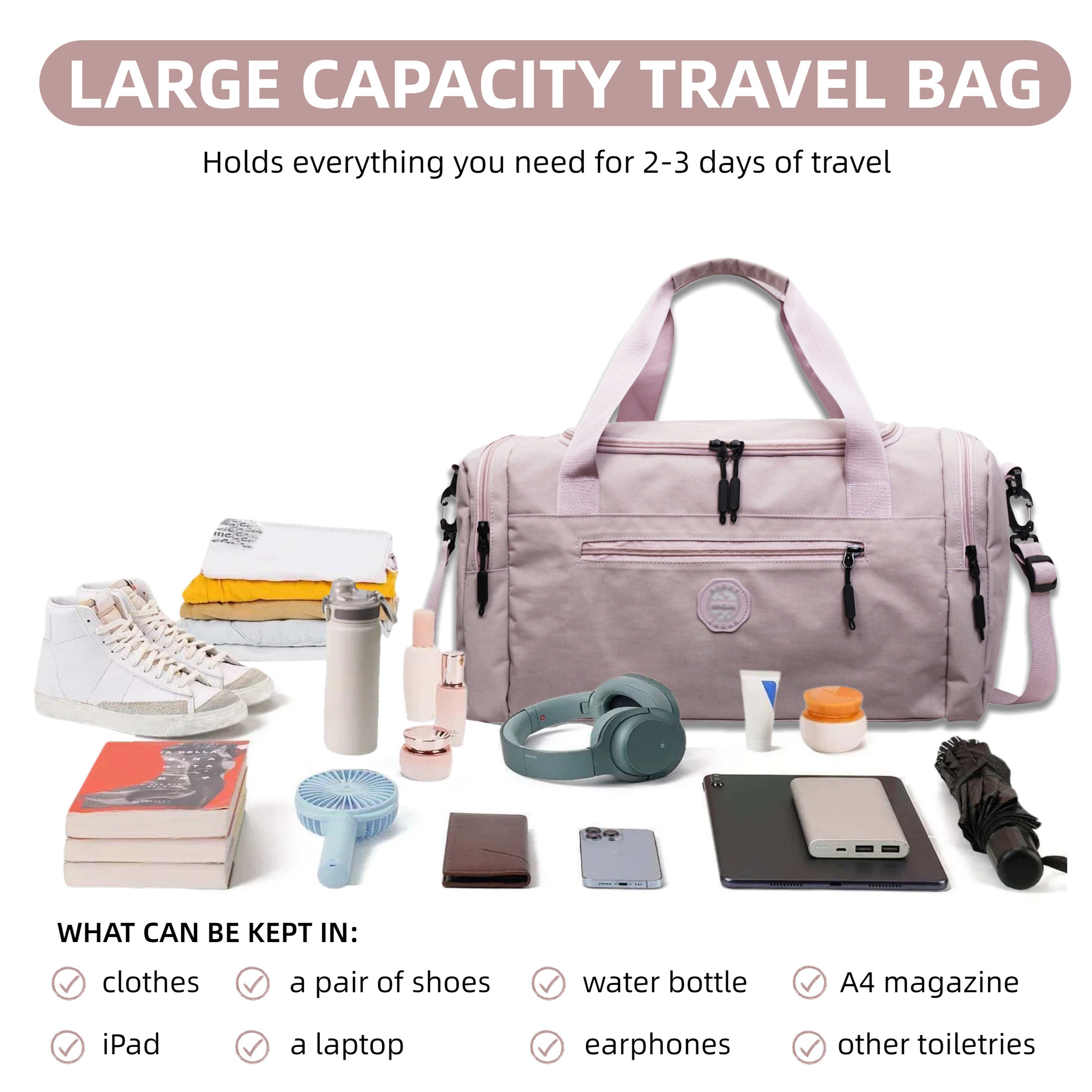 Borsa da weekend di grande cap - Luxury Yoga Bags recensione e prezzo