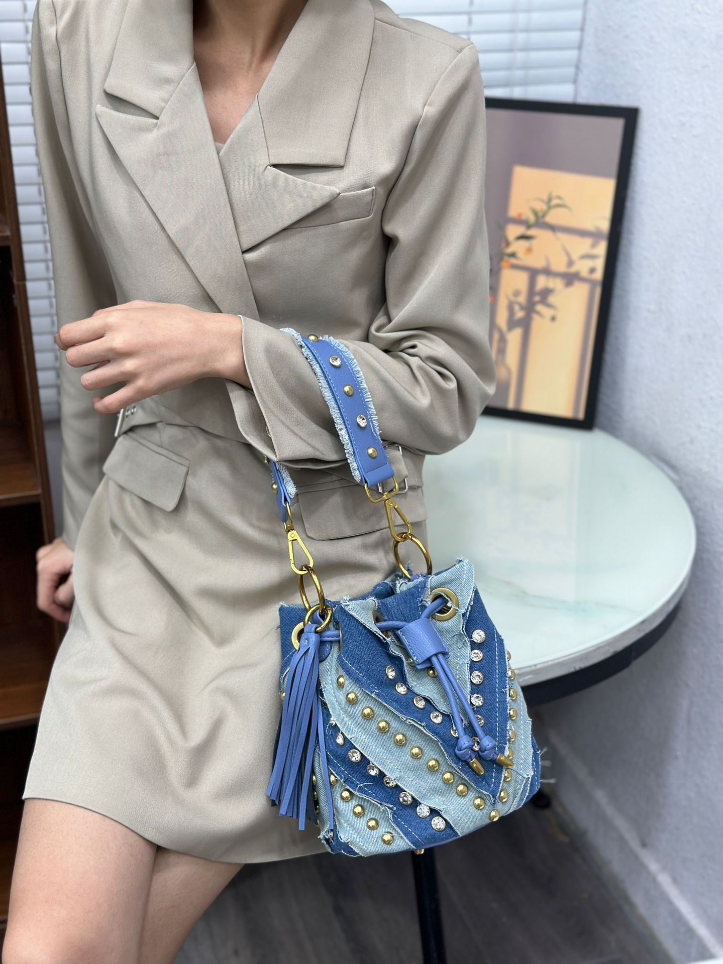 Borsa a Tracolla da Donna in D - Luxury Bags Denim recensione e prezzo