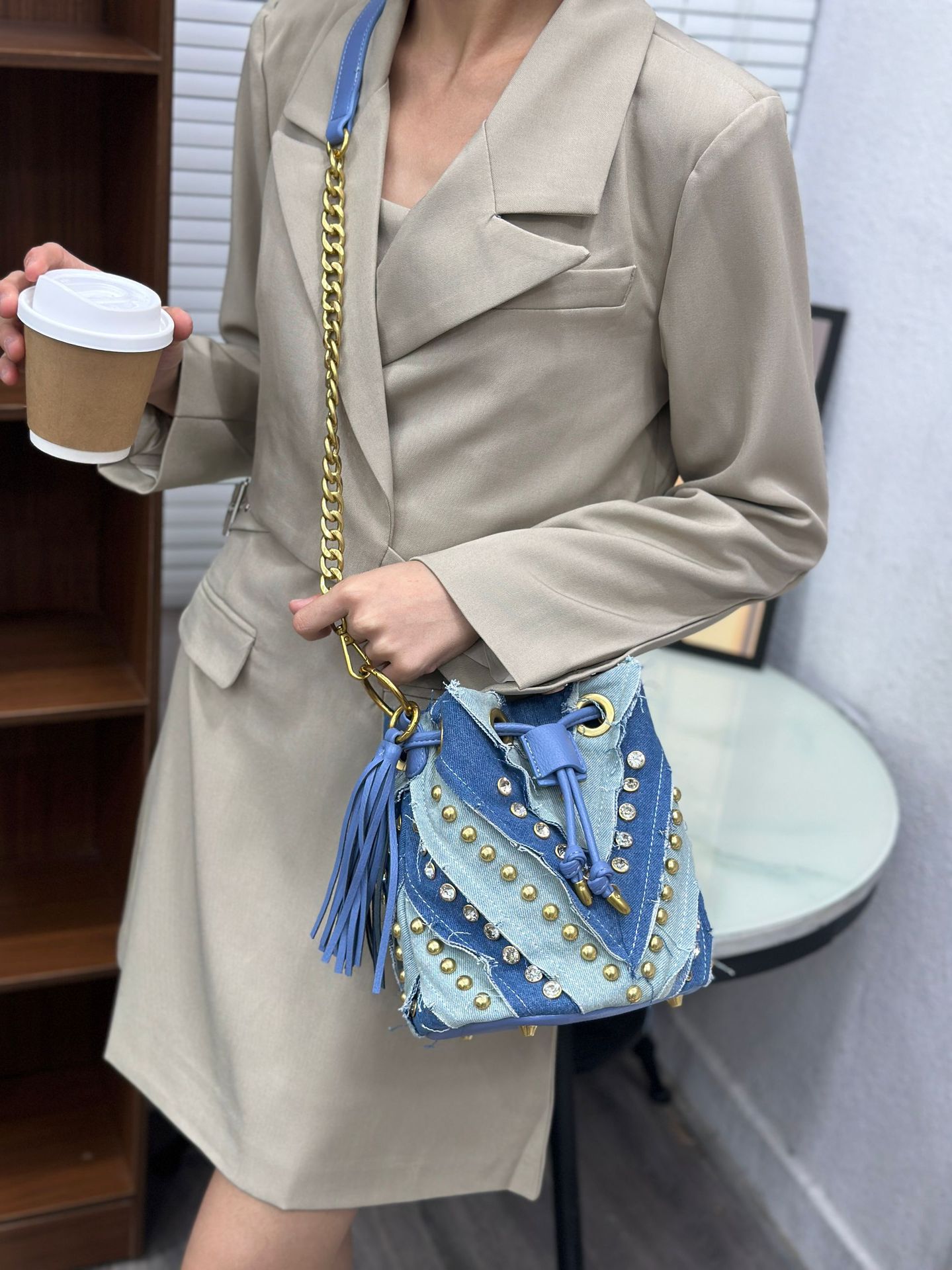 Borsa a Tracolla da Donna in D - Luxury Bags Denim recensione e prezzo