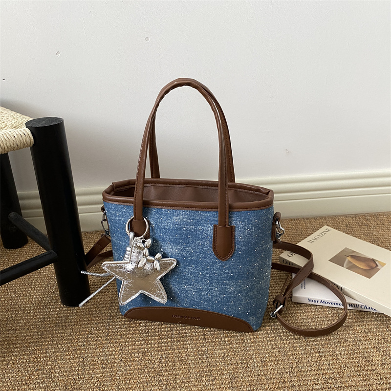 Borsa Shopper in Denim con Tra - Luxury Bags Denim recensione e prezzo